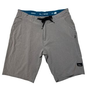 IM Imperial Motion 32 9.5" Gray Carboncool Flex Tech Wicking Active Shorts Golf